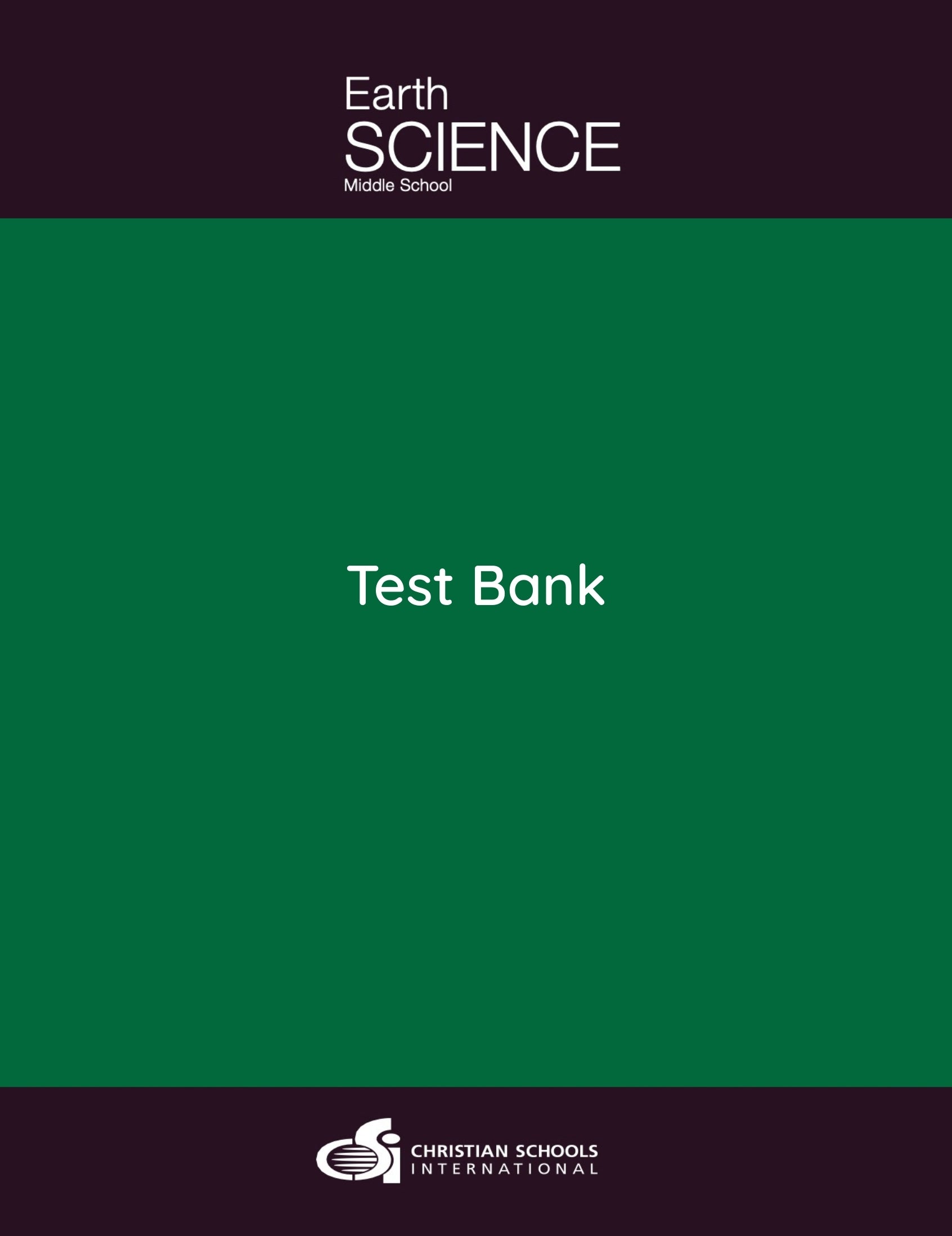 Earth Science 2nd Edition: Electronic Test Bank (Grades 7–9)