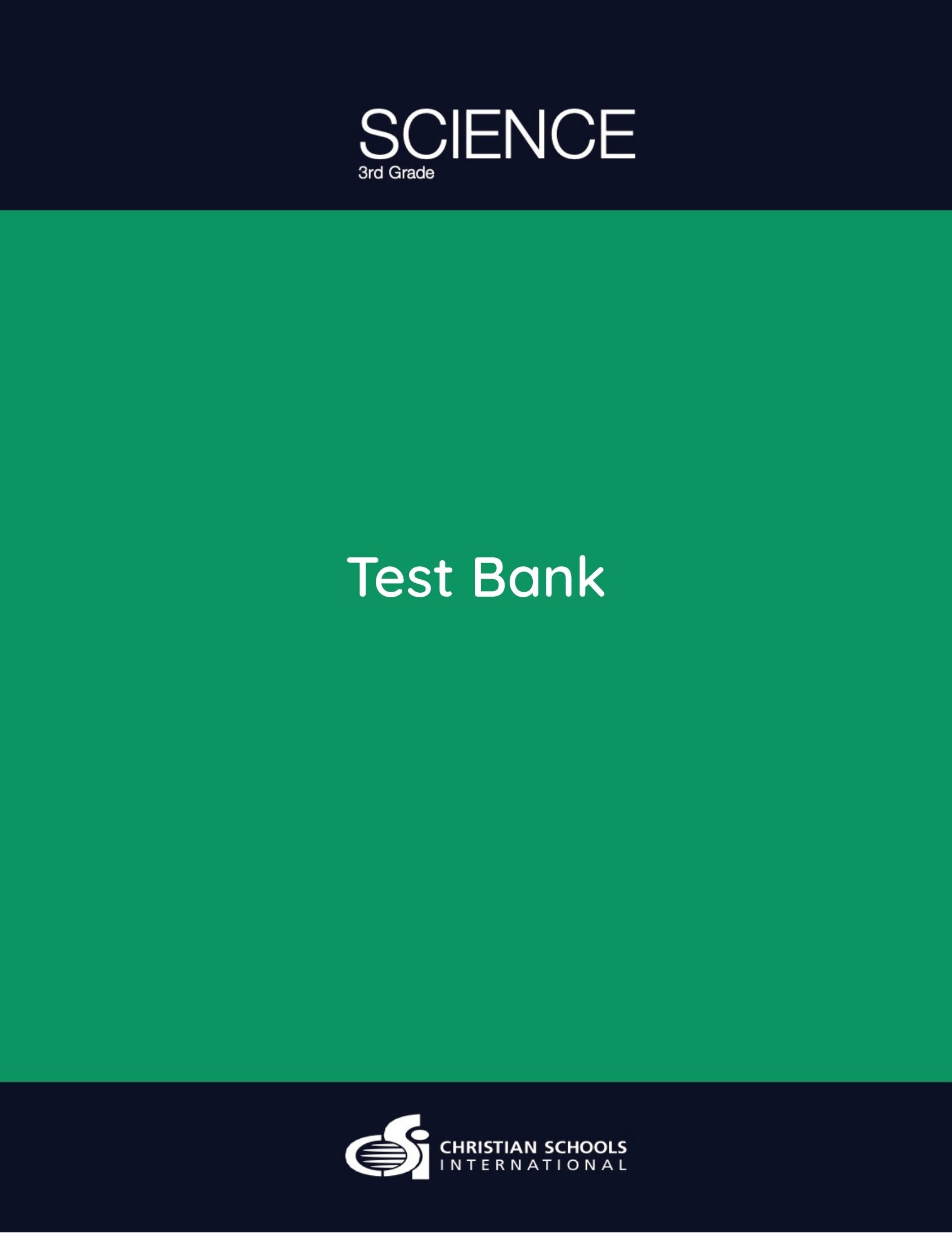 Science 2nd Edition: Electronic Test Bank (Grade 3)