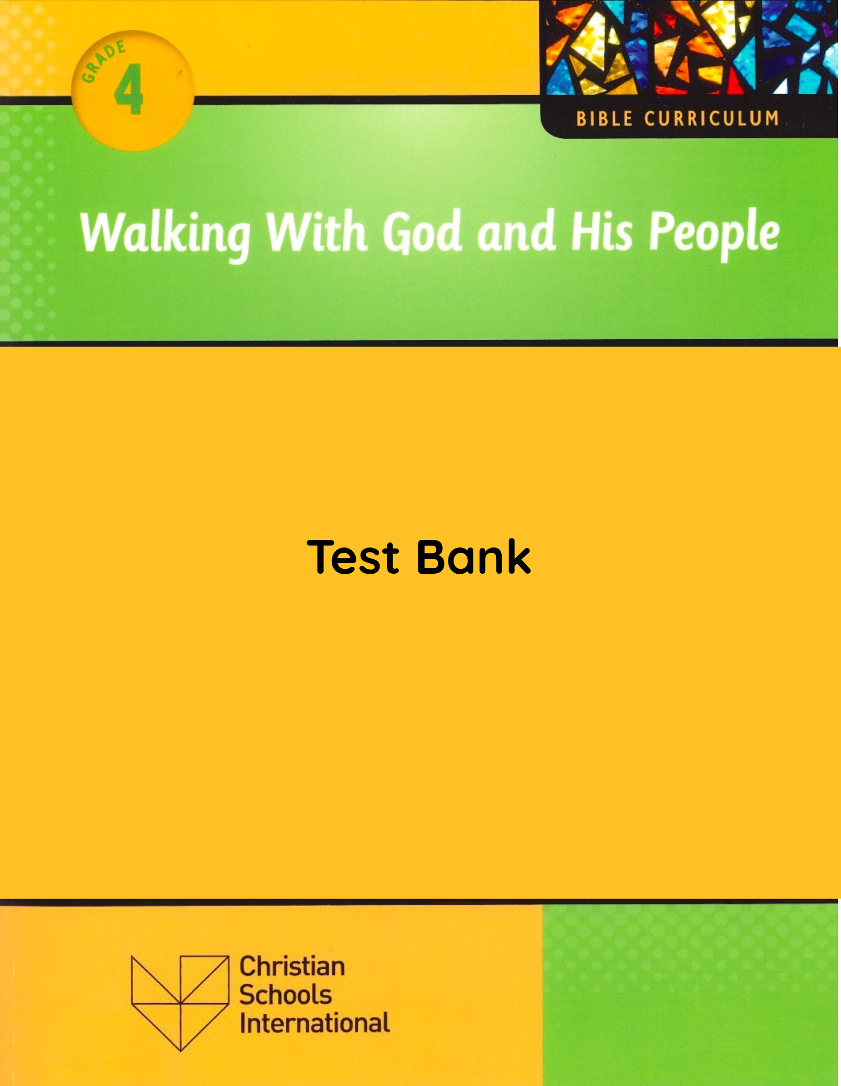 Electronic Test Bank for Walking with God and His People Grade 4