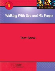 Electronic Test Bank for Walking with God and His People Grade 5