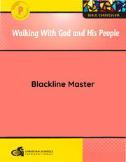 Electronic Blackline Master for Walking with God and His People Grade Pre-K