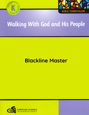 Electronic Blackline Master for Walking with God and His People Grade K